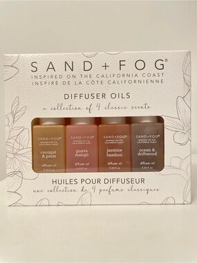 SAND + FOG Diffuser Oils - Collection of 4 Classic Scents - 4 x 10 ML